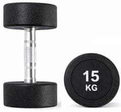 Kubisport 15 kg ovalna crna bučica
