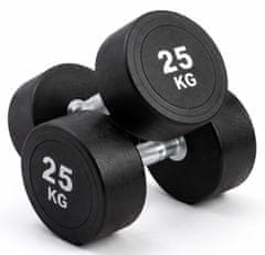 Kubisport 25 kg crna ovalna bučica