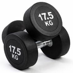 Kubisport 17,5 kg ovalna crna bučica