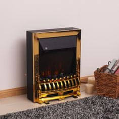 Homestar Električni kamin 48,2x18,5x59,2 cm zlatni