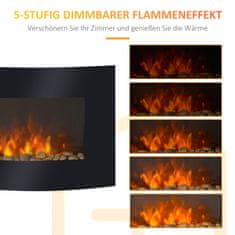 Homestar Električni kamin 65x11,4x52 cm Crni