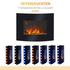 Homestar Električni kamin 65x11,4x52 cm Crni