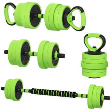 Homestar Set bučica 4 u 1 podesiv 20 kg zelena