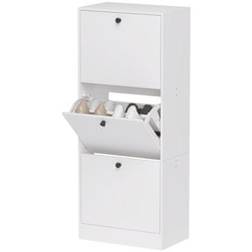Homestar Ormarić za cipele 3 pretinca 47x28x115 cm bijeli