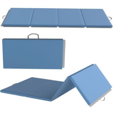 Homestar Podloga za vježbanje sklopiva, fitness podloga s ručkama, 240x120x5 cm, svijetloplava