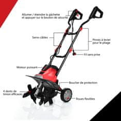 Costway Električni kultivator freza 1200W