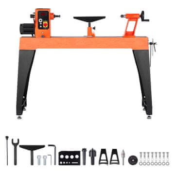 VEVOR Tokarski stroj za obradu drva 457x1020 mm 1500W promjenjiva brzina