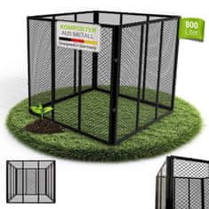 Homestar Kanta za kompost 800 L 80x80x70 cm Crna