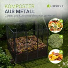 Homestar Kanta za kompost 800 L 80x80x70 cm Crna