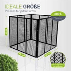 Homestar Kanta za kompost 800 L 80x80x70 cm Crna