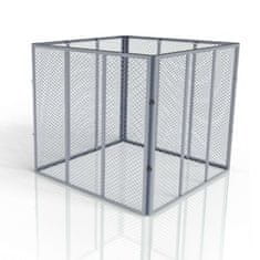 Homestar Kanta za kompost 80x80x70 cm Srebrna