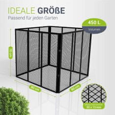 Homestar Kanta za kompost 80x80x70 cm Crna