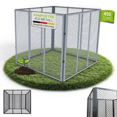Homestar Kanta za kompost 80x80x70 cm Srebrna