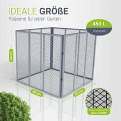 Homestar Kanta za kompost 80x80x70 cm Srebrna