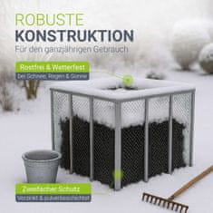 Homestar Kanta za kompost 80x80x70 cm Srebrna