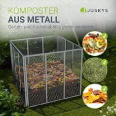 Homestar Kanta za kompost 80x80x70 cm Srebrna