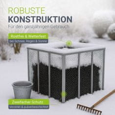 Homestar Kanta za kompost 80x80x70 cm Srebrna