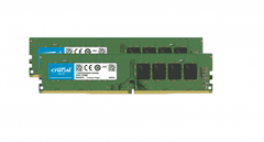 Crucial 32GB komplet (2 x 16GB) DDR4-3200 UDIMM PC4-25600 CL22, 1.2V