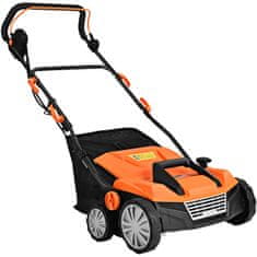 Costway Električni aerator za travnjak 1800W, 2 razine dubine rada, 67x58x86-104 cm, narančasti