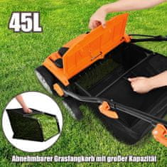Costway Električni aerator za travnjak 1800W, 2 razine dubine rada, 67x58x86-104 cm, narančasti