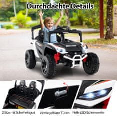 Costway 12V Električni UTV Kamion za Djecu s Daljinskim Upravljanjem, Bijeli