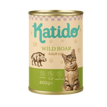 Wild KATIDO mokra hrana za mačke, divlja svinja, 400g