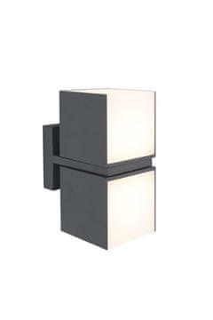 Cuba LUTEC CUBA vanjska zidna rasvjeta LED, IP54, aluminij/PC, siva