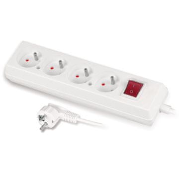 slomart Produžni kabel Plastrol PS-470WS/1,5/5,0, 4 utičnice, bijeli