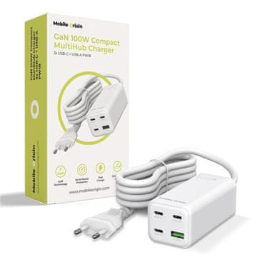 Mobile-origin PW18 Kompaktni MultiHub punjač, 100 W, bijeli (MO-100CMH-PW18)