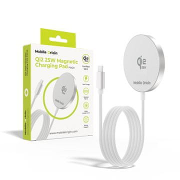 Mobile-origin PW29 Qi2 podloga za punjenje, magnetna, 25 W, bijela (MO-MAGP-PW29)