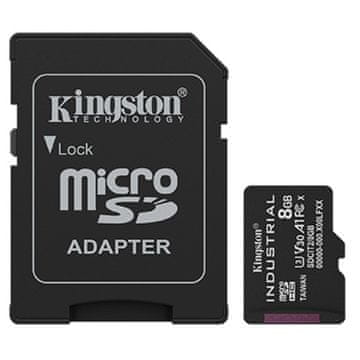 Kingston Industrial microSD 8GB Class10 UHS-I U3 V30 A1 SD adapter SDCIT2/8GB memorijska kartica