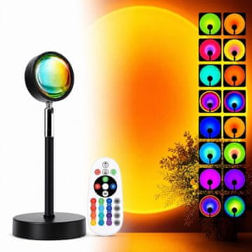 Cool Mango projektor svjetla zalaska sunca za opuštajući ugođaj, USB i 16 boja - GlowSun