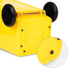 Northix 120L žuta HDPE kanta za otpad s gumenim kotačima