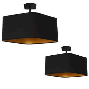 NAPOLI CRNO/ZLATNA stropna lampa 1xE27