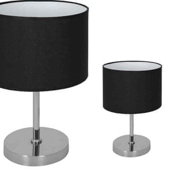 Stolna lampa CASINO CRNA/KROM 1xE27