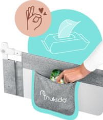 Nukido NK-227 zaštitna ograda za krevet, siva, 200 cm (5903890631918)