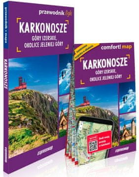 Krkonoše i Jizerske planine. Svjetlosni vodič + laminirana karta. Izdanje 2025.