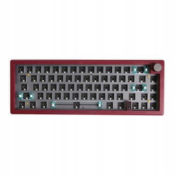 Crvena GMK67 mehanička tipkovnica 65% DIY komplet Hotswap RGB bežična 2,4 GHz