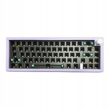 Ljubičasta GMK67 mehanička tipkovnica 65% DIY komplet Hotswap RGB bežična 2.4 G
