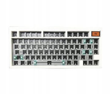 AKKO Mehanička tipkovnica bijela GMK81 80% DIY komplet Hotswap RGB bežična 2.4 Ghz