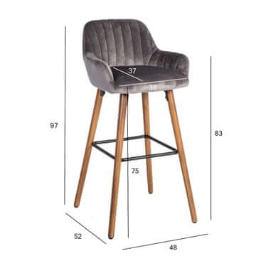 Homestar Barska stolica ARIEL siva