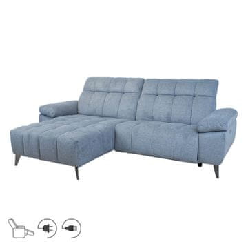 Homestar Kutna sofa LUZERN LC plavičasto siva električni naslonjač