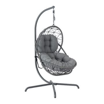Homestar Viseća stolica AMARA 134x134x196 cm, tamno siva