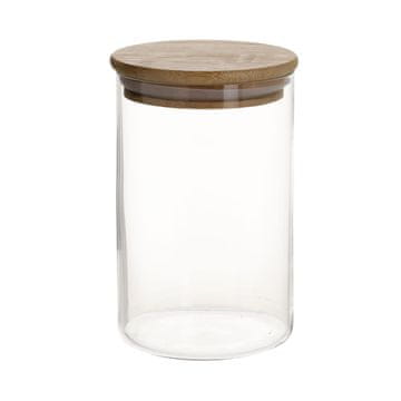 Homestar Staklena tegla JARA D8,3xV13 cm 790 ml s poklopcem od bambusa
