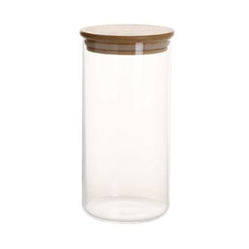 Homestar Staklena tegla JARA 8,3x17 cm 1000 ml s poklopcem od bambusa