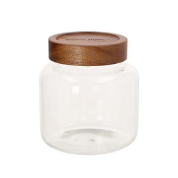 Homestar Staklena tegla RIVA 13x14 cm 1300 ml drvo akacije s poklopcem