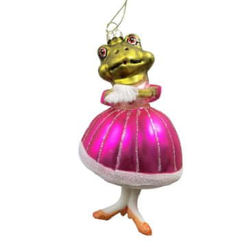 Homestar Božićna dekoracija ŽABAC PRINCEZA RADOST 12,2 cm staklo