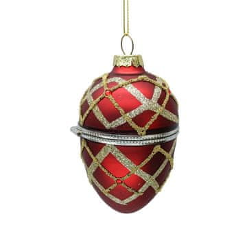 Homestar Božićna dekoracija JOY EGG crvena 9,5 cm
