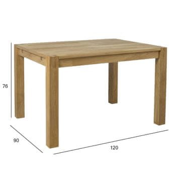 Homestar Blagovaonski stol CHICAGO NEW 120x90x76 cm, hrast