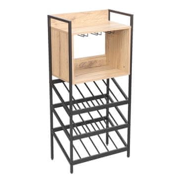 Homestar Stalak za vino HANNES 51x30x108 cm rustikalni